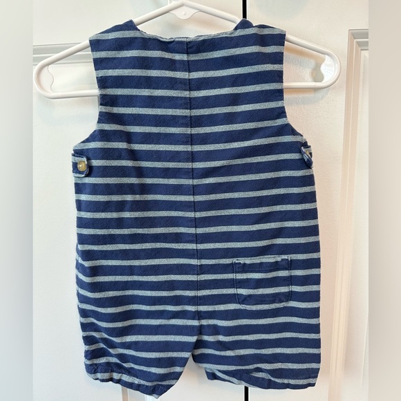 Janie and Jack Navy Striped Oxford One Piece (Size 3-6 Months) - Picture 2 of 3